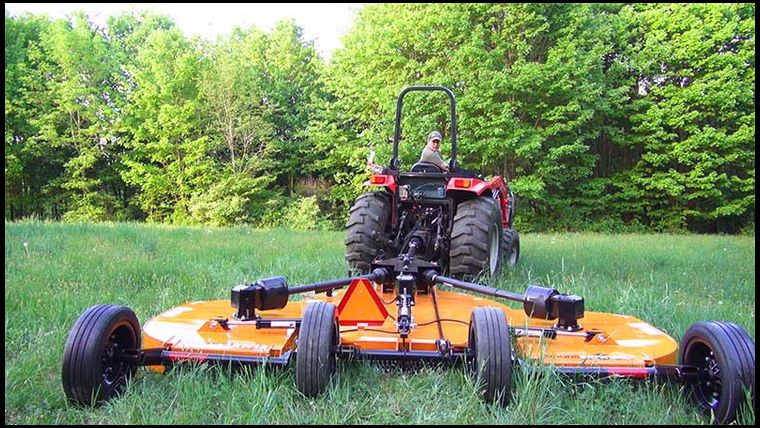 See the review video below. This thing is the best! It provides a great clean, uniform cut and is perfectly suited for compact tractors.