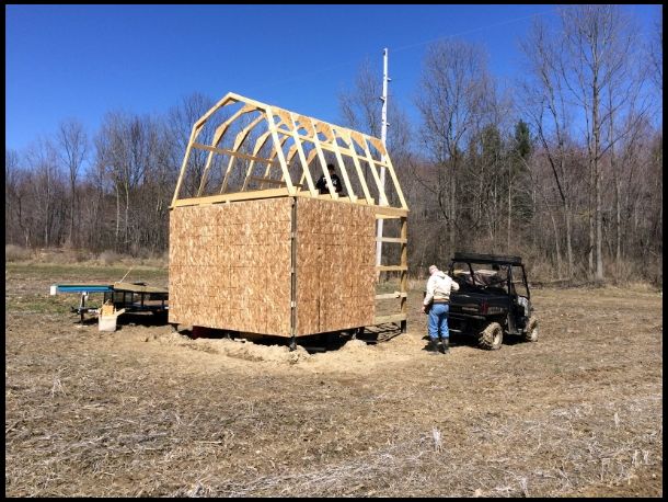 Home made trusses installed