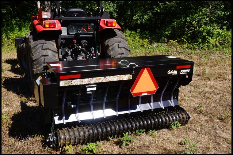 For the second time I used my Cabelas by Woods Precisions Seeder. This allowed me to make a uniform distribution of Ladino without wasting seed. 