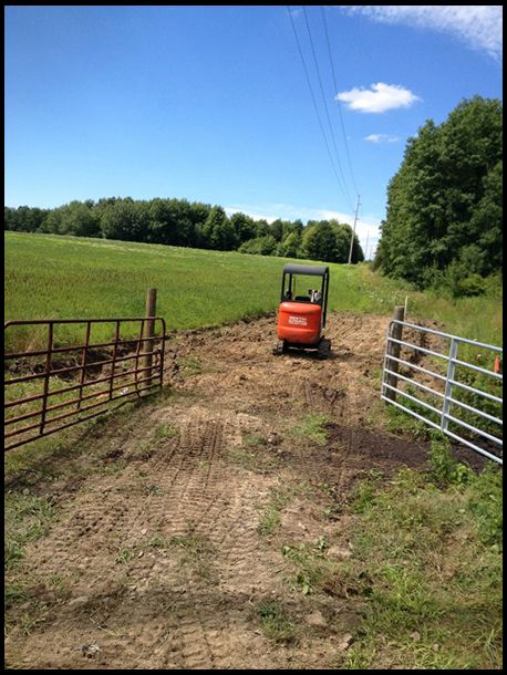 Driveway being installed