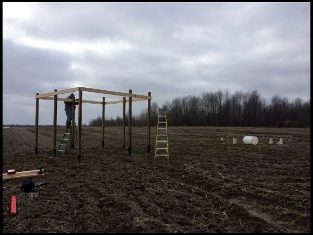 Pole barn started